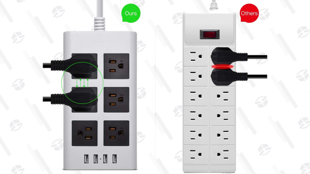JackyLED 6-Outlet/4-USB Power Strip | $16 | Amazon | Promo code RJWW2VZ8